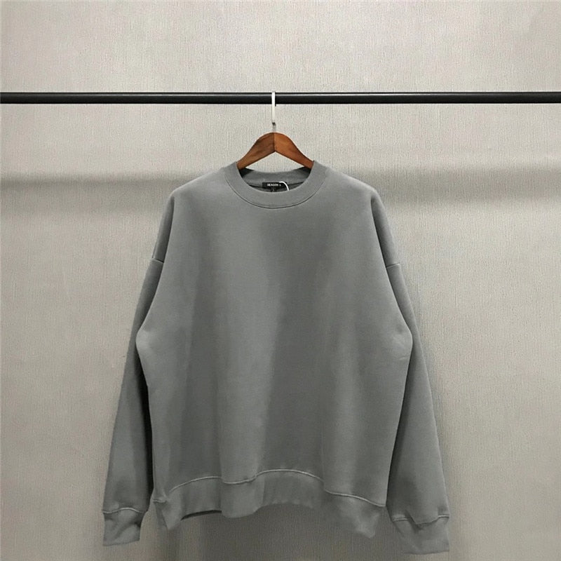 Oversize Kanye West Season 6 Hoodie Solid Men Women 1:1 High Quality Inside Velvet Tag Label Pullovers Sweatshirts