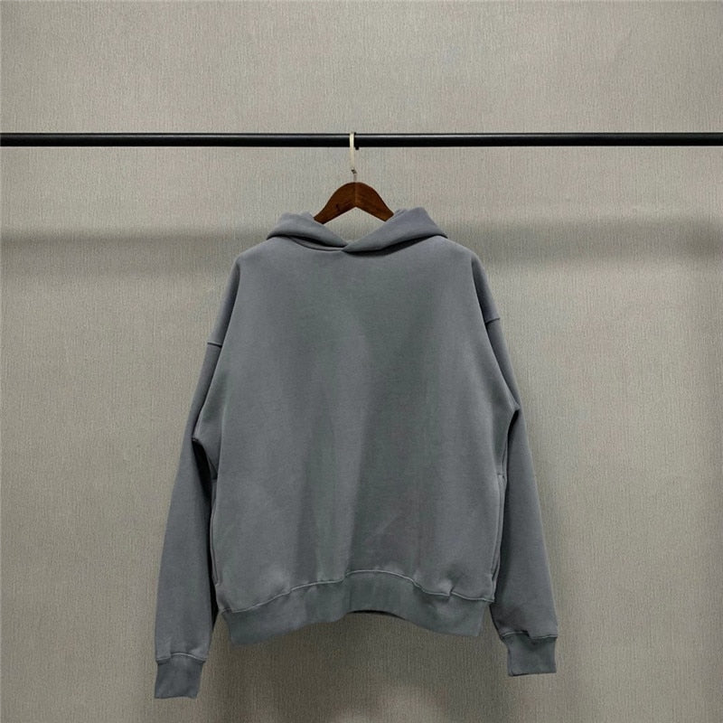 Oversize Kanye West Season 6 Hoodie Solid Men Women 1:1 High Quality Inside Velvet Tag Label Pullovers Sweatshirts