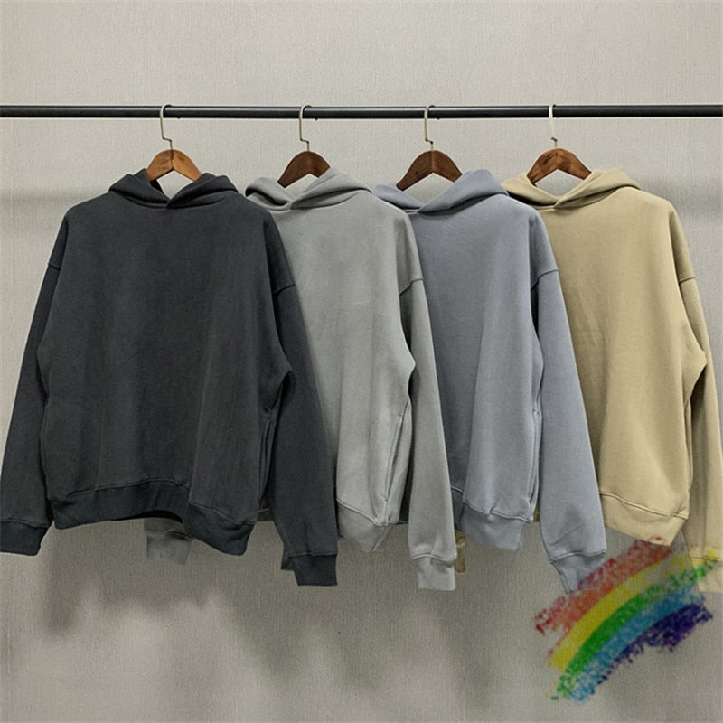 Oversize Kanye West Season 6 Hoodie Solid Men Women 1:1 High Quality Inside Velvet Tag Label Pullovers Sweatshirts