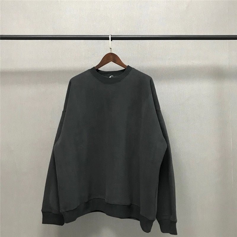 Oversize Kanye West Season 6 Hoodie Solid Men Women 1:1 High Quality Inside Velvet Tag Label Pullovers Sweatshirts