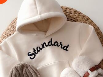 MILANCEL Kids Hoodies Fashion Boys Sweatshirts Letter Embroidery Girls Boys Clothes