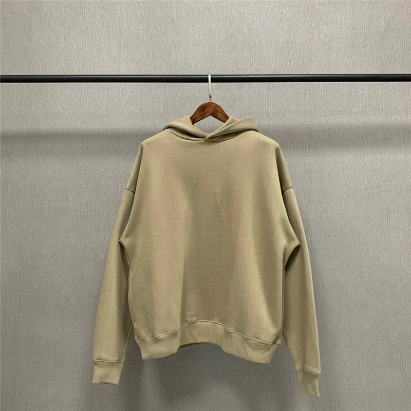 Oversize Kanye West Season 6 Hoodie Solid Men Women 1:1 High Quality Inside Velvet Tag Label Pullovers Sweatshirts