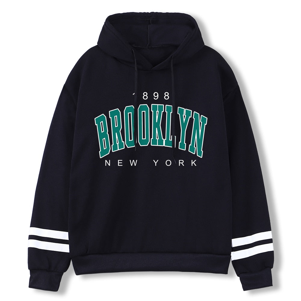 1898 Brooklyn New York Printed Mens Hoody Creativity Crewneck Clothing Fashion Oversize Sweatshirt Fashio Crewneck Hoodie Male