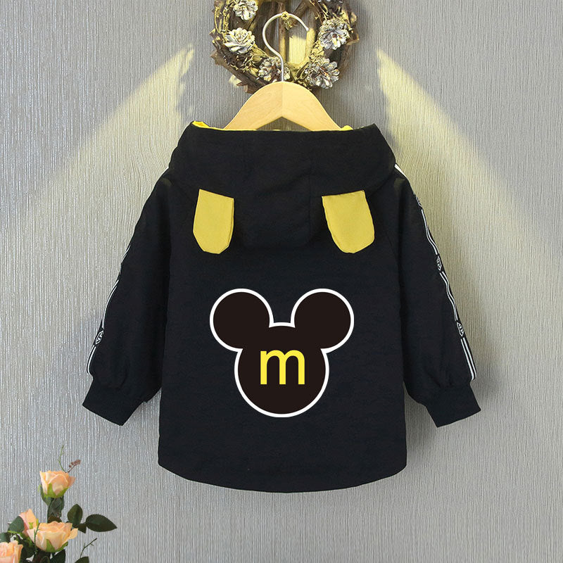 Spring Baby Boys Girls Coats Cartoon Mickey Zipper Hoodies Jacket For Kids Sweatshirt Children Windbreaker Outerwear 1-6 Years